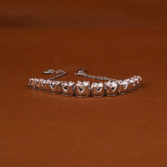 Round Cut Lab Grown Diamond Half Tennis Bracelet