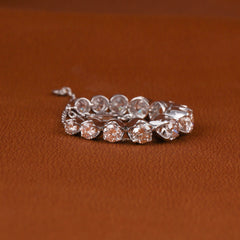 Round Cut Lab Grown Diamond Half Tennis Bracelet