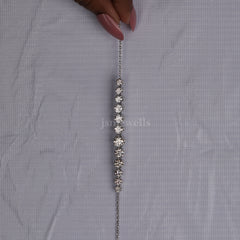Round Cut Lab Grown Diamond Half Tennis Bracelet